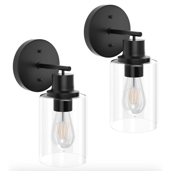 2/Wall Sconces Home Bathroom Vanity Light Fixtures Matte Black Modern Farmhouse - Picture 1 of 7